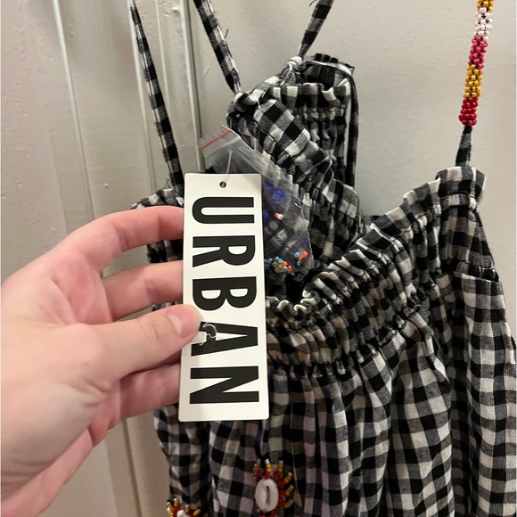 Nwt Urban Outfitters Checkered Beaded Tank Top - Picture 4 of 5